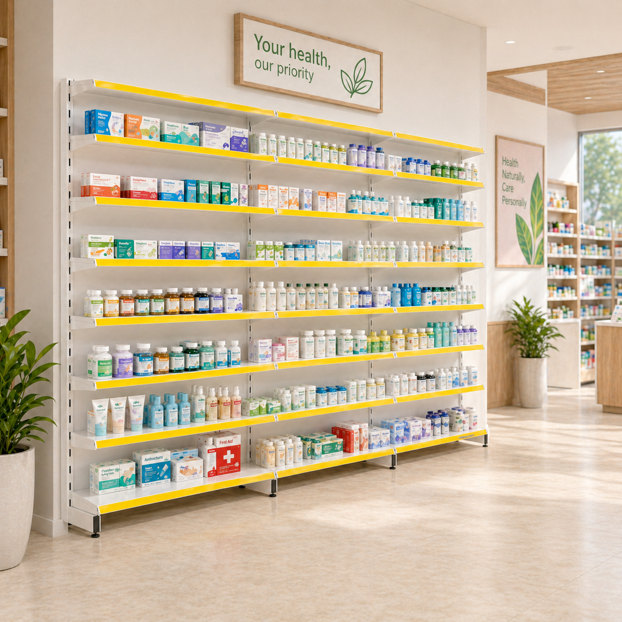 gondola expositora farmacia 9 prateleiras gondola expositora farmacia 9 prateleiras